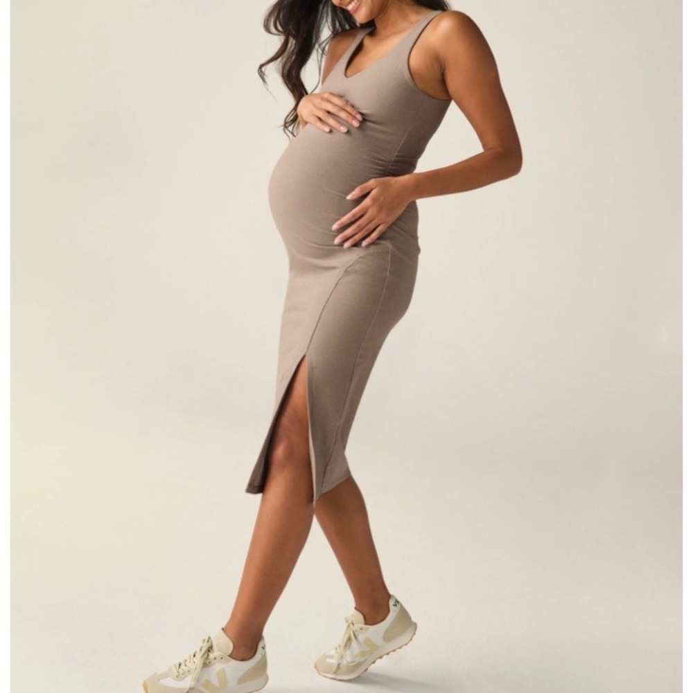 NWT Beyond Yoga Beyond the Bump Spacedye Inspire Maternity Midi Dress